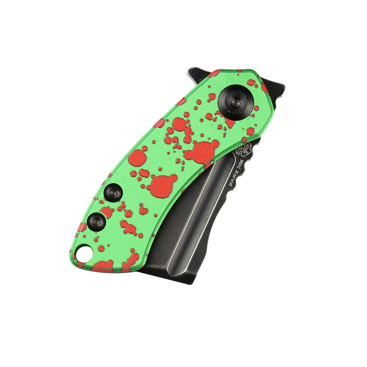 KANSEPT Mini Korvid Flipper Knife Zombie Green Anodized Aluminum