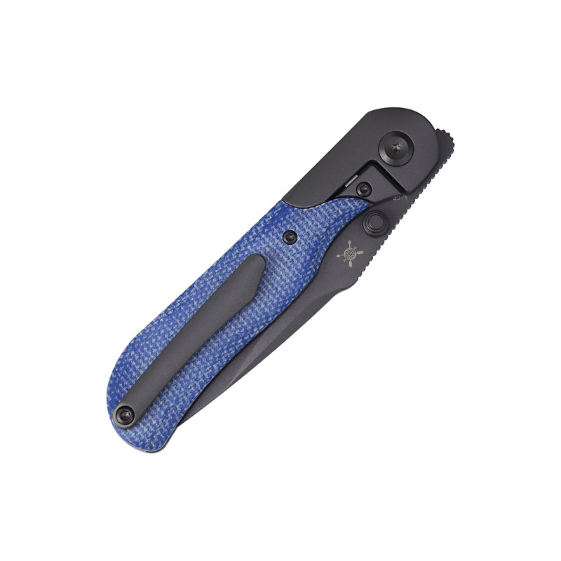 Lichen | Bolster Lock | Blue Micarta | 3.02" 154CM | Derek Sharon | T2091A2