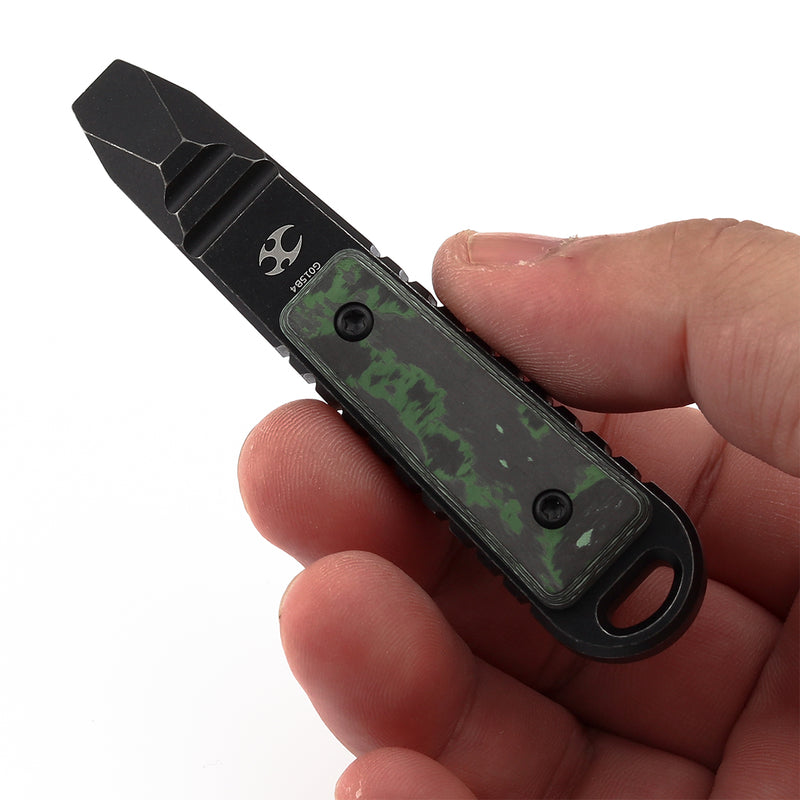 Kansept EDC Kursor Blackwash Titanium; Jungle Wear Fatcarbon Designed — Kanseptknives