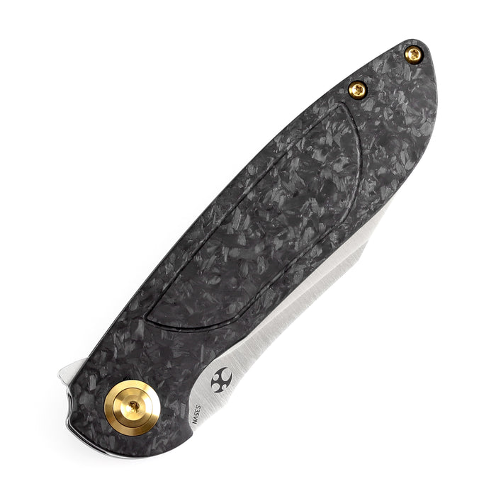 KANSEPT Prometheus Folding Knife Twill Carbon Fiber Handle(3.29'' CPM S35VN Blade)D.O.C.K. Design-K1040A1