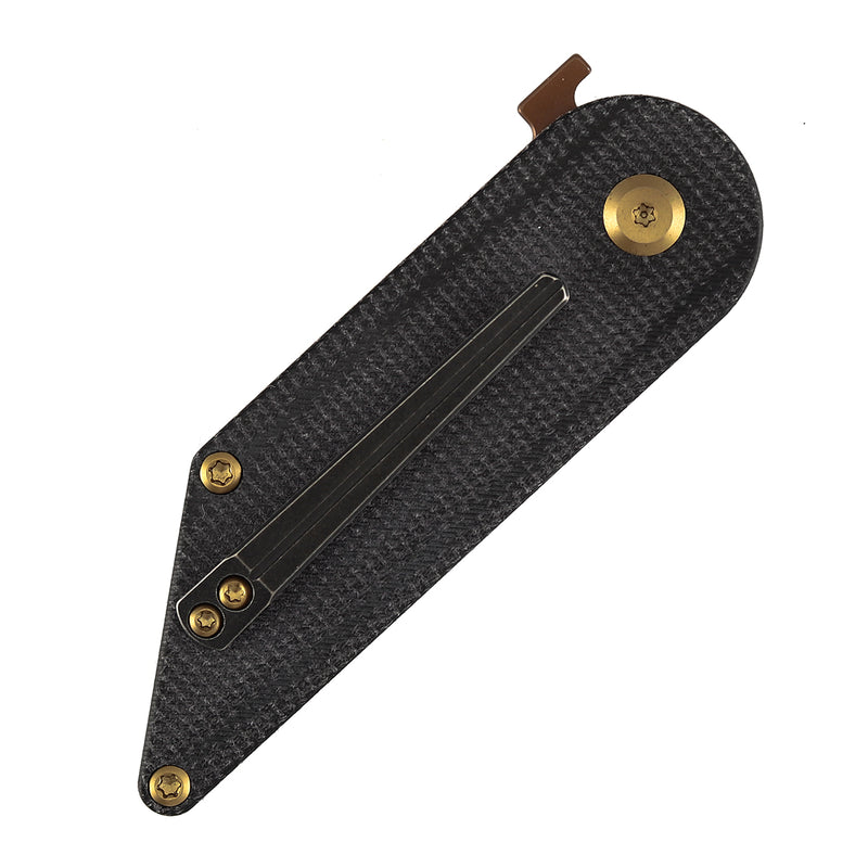 KANSEPT | Dash Liner Lock | Black Micarta | 2.26" Rose Gold Coated 154CM Blade | Pinkerton Knives | T2045A2