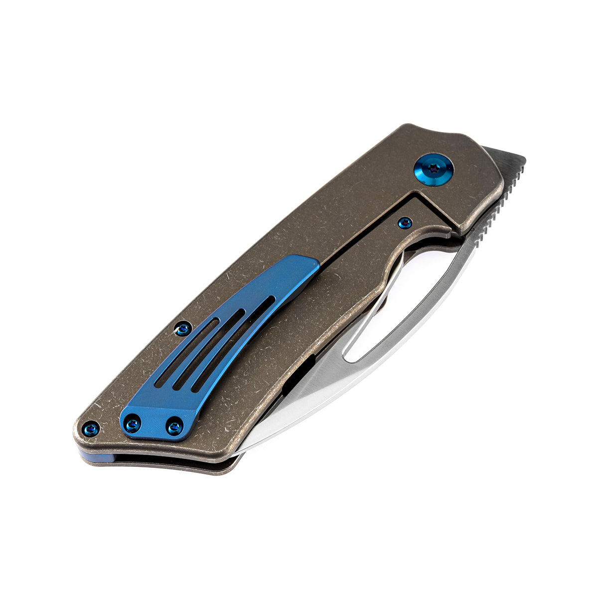 kana Kansept Goblin XL Thumb Hole Knife Bronzed Anodized Titanium
