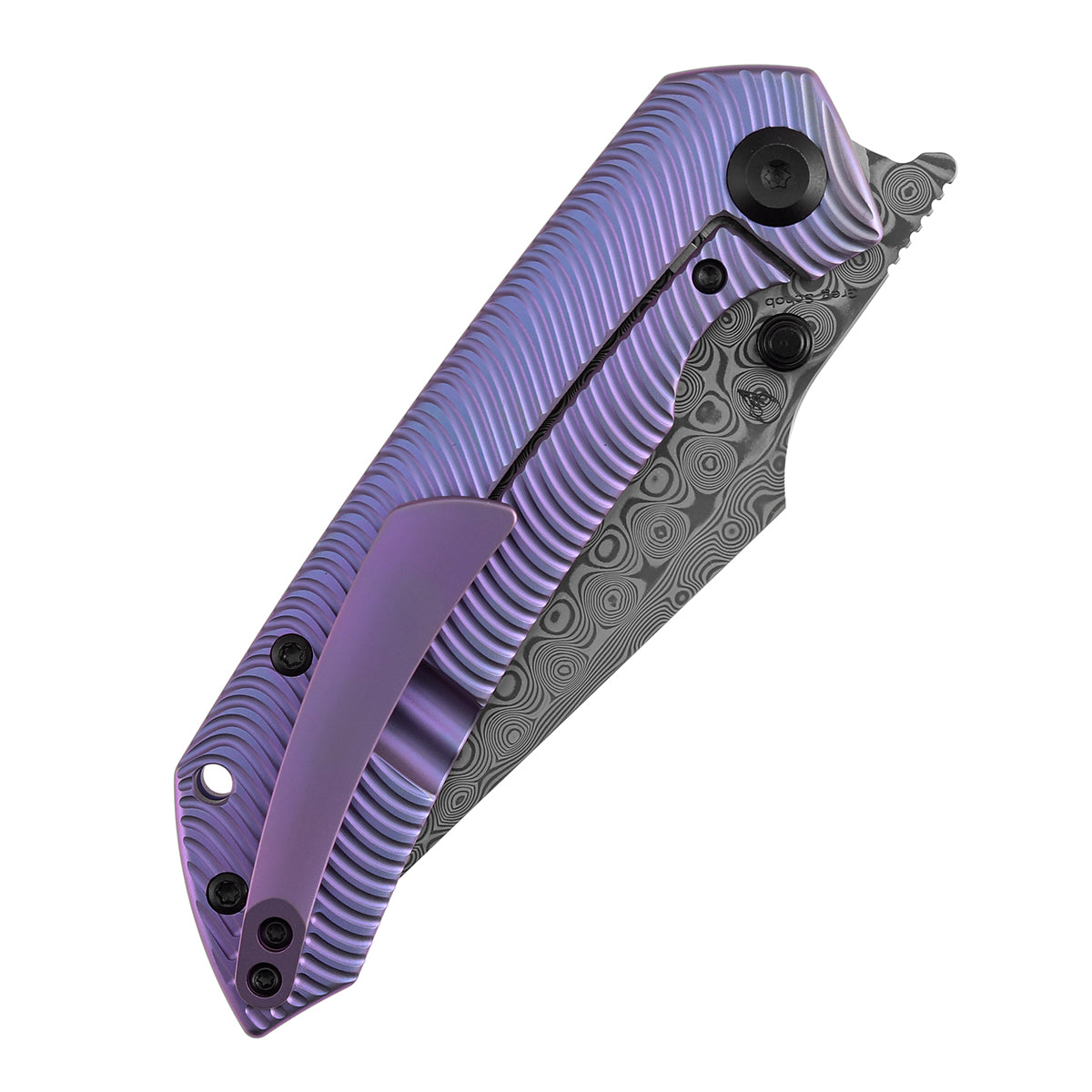 Kansept Fenrir | Frame Lock | Purple Anodized Titanium with Micro