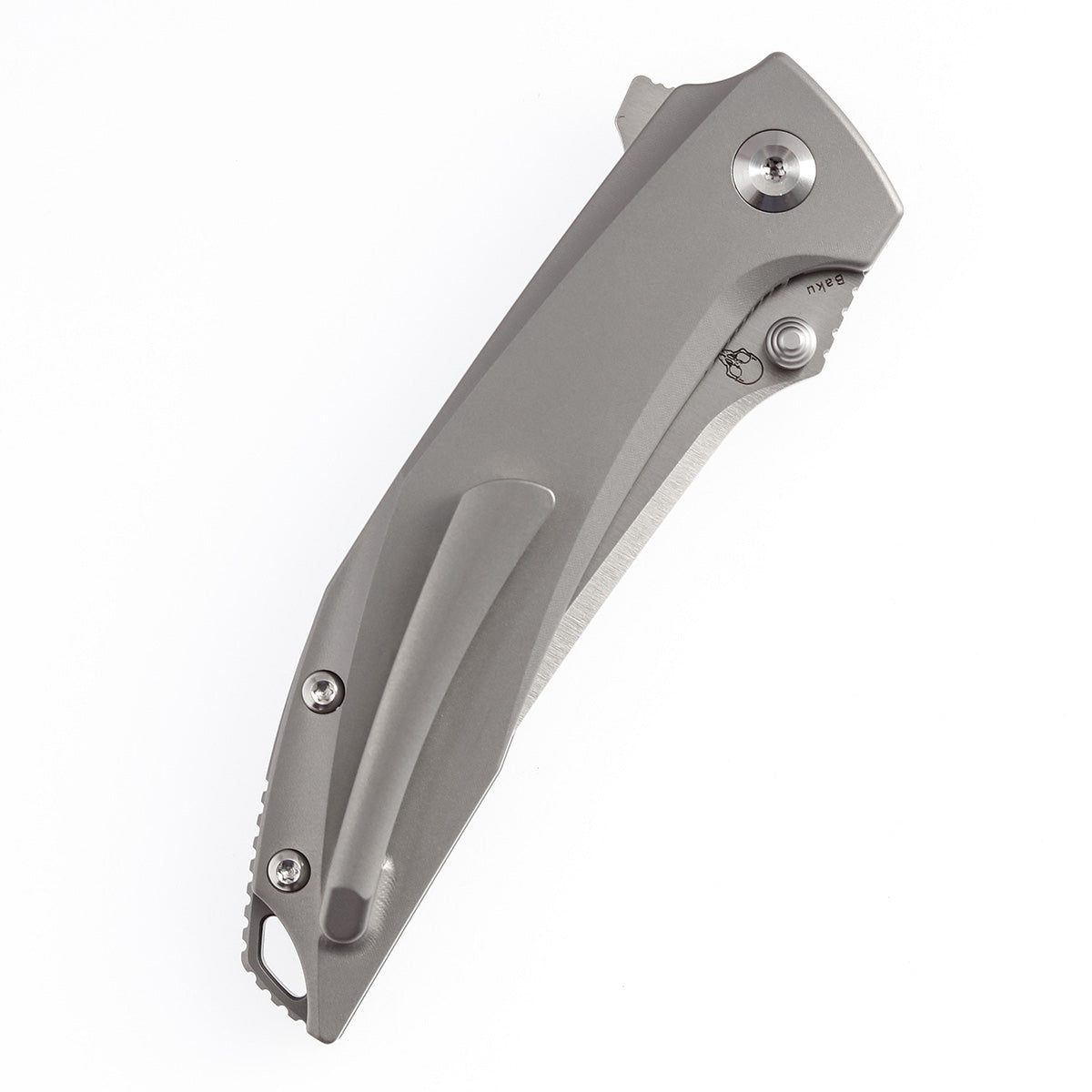 KANSEPT Baku Flipper/Thumb Hole Knife Titanium + Timascus Inlay
