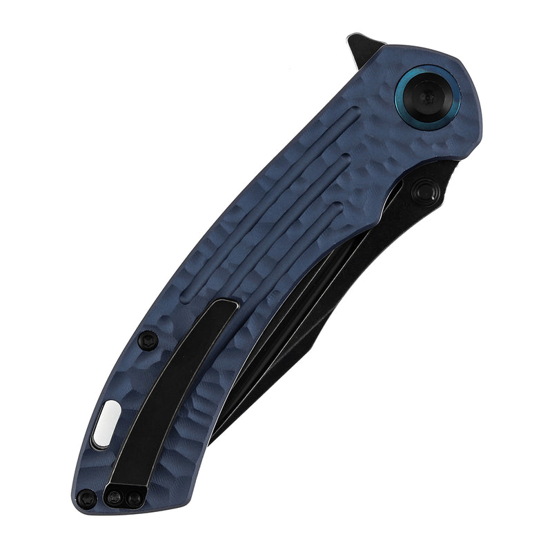 Kansept Pretatout | Purple Aluminum with Rock Texture | 3.56" CPM S35VN Blade | Kmaxrom Design | K1032A6
