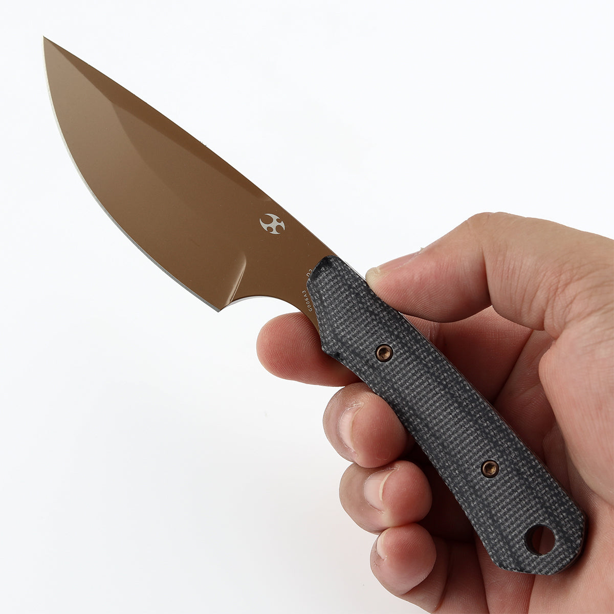 KANSEPT Flank Fixed Blade Black Micarta Handle (3.69'' Rose Gold