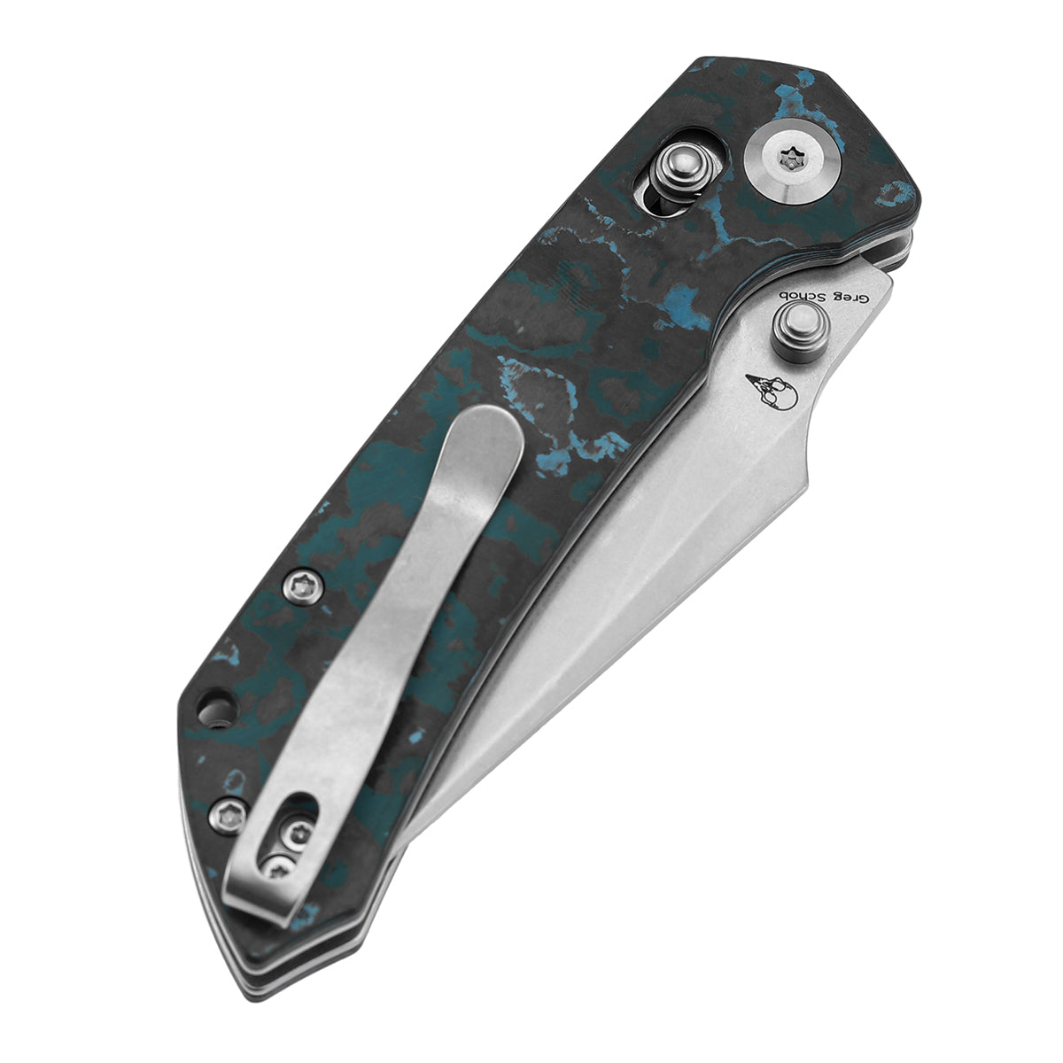 KANSEPT Fenrir Crossbar Lock Knife Arctic Storm Carbon Fiber