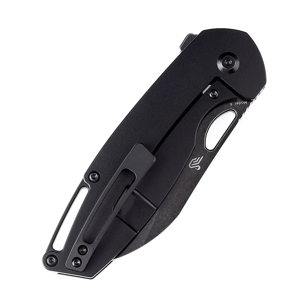 岸170 カクン Model 6 K1022B4 Black Stonewashed CPM-S35VN Blade Timascus + Black
