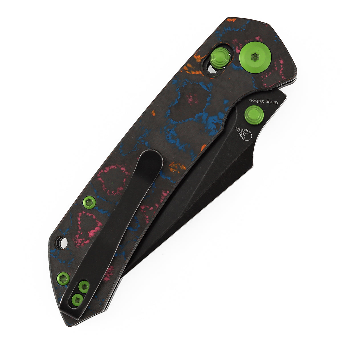 KANSEPT Fenrir Crossbar Lock Knife 80S Camo Carbon Fiber Handle
