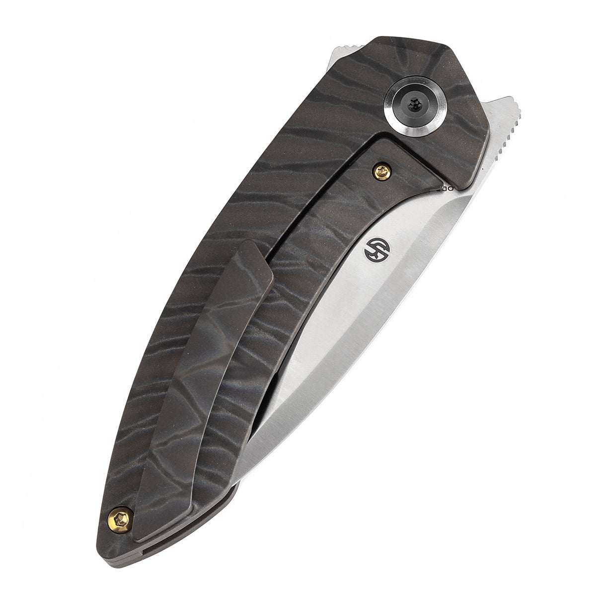 KANSEPT ODD 21 Front Flipper Titanium with Tiger Stripe Finish