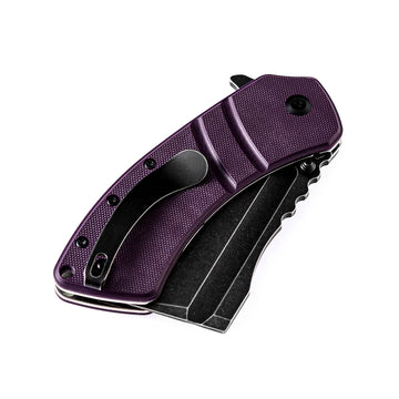 KANSEPT XL Korvid Thumb Stub Purple G10 Handle (3.55