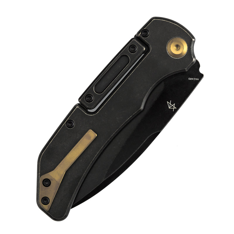 KANSEPT | Hazard | Bali Lock | Blackwash Titanium Handle | 3.63" CPM S35VN | Steven Dunnuck Designed | K1104H3