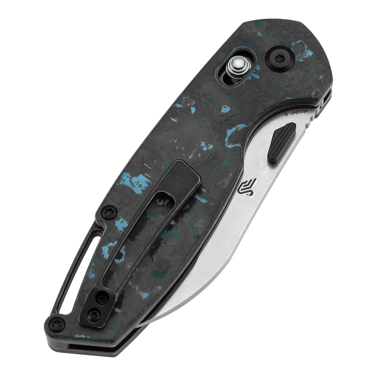 KANSEPT Model 6 Crossbar Lock Knife Arctic Storm Carbon Fiber