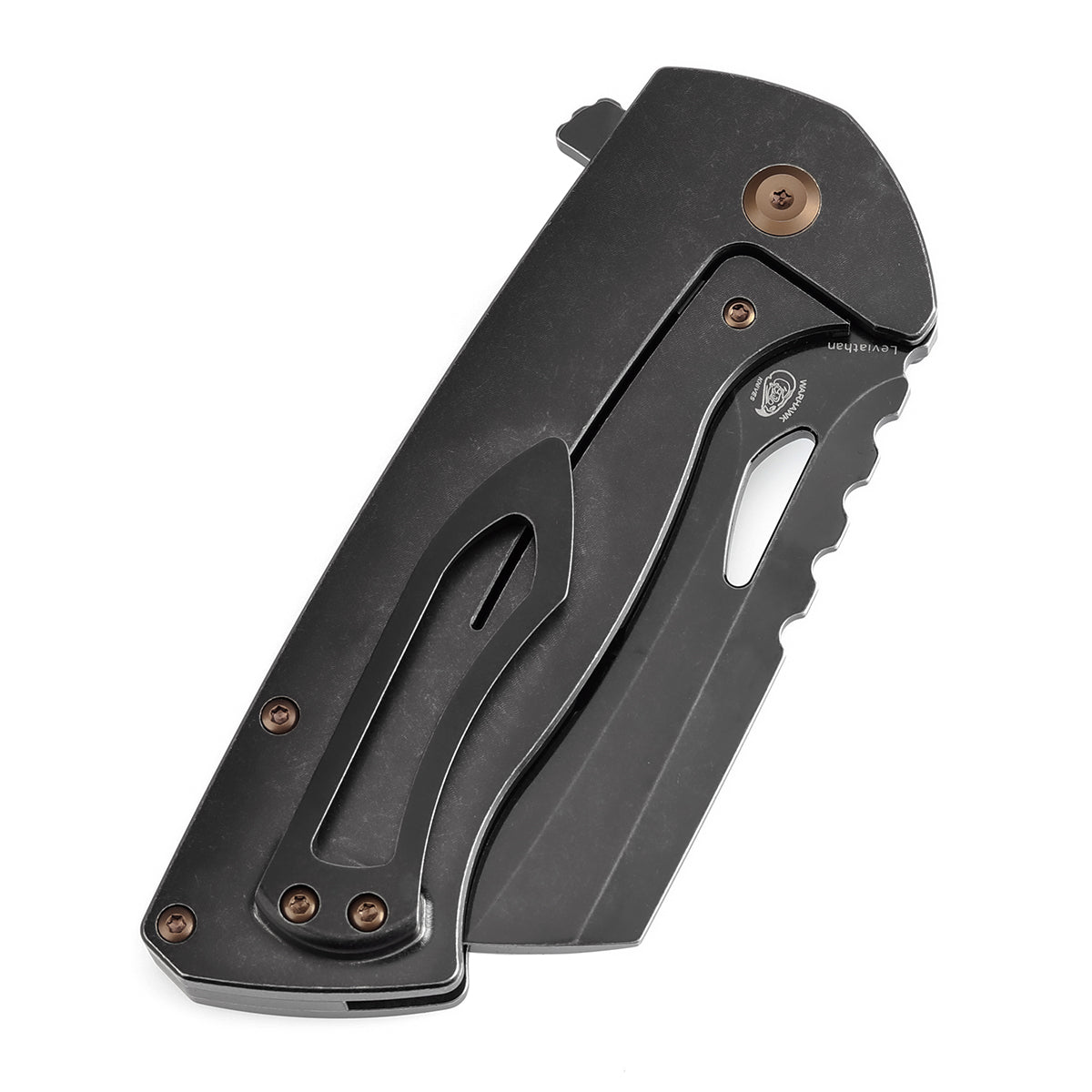 KANSEPT Leviathan Flipper Blackwash Titanium with Holes Handle