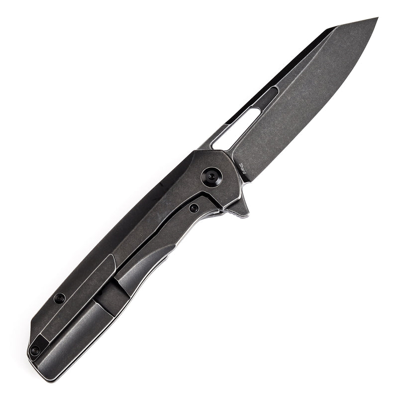 KANSEPT Shard K1006C1 Blackwashed CPM S35VN Blade Blackwashed Titanium and Copper Carbon Fiber Handle With Kim Ning Design