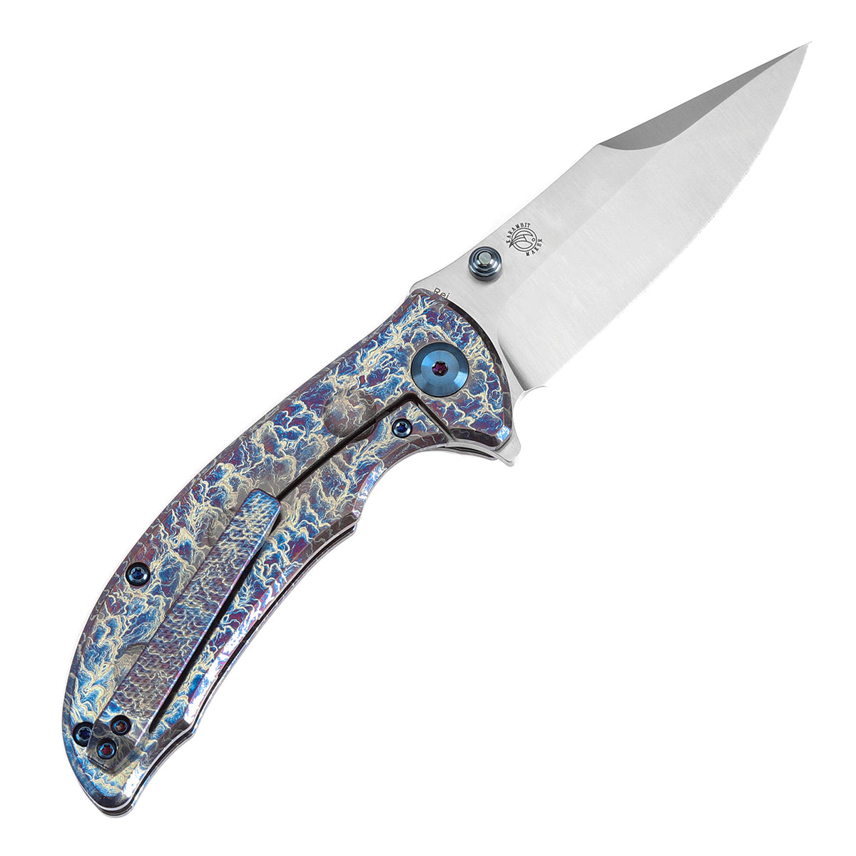 KANSEPT Rei Thumb Stub Flipper Titanium with Lightning Strike