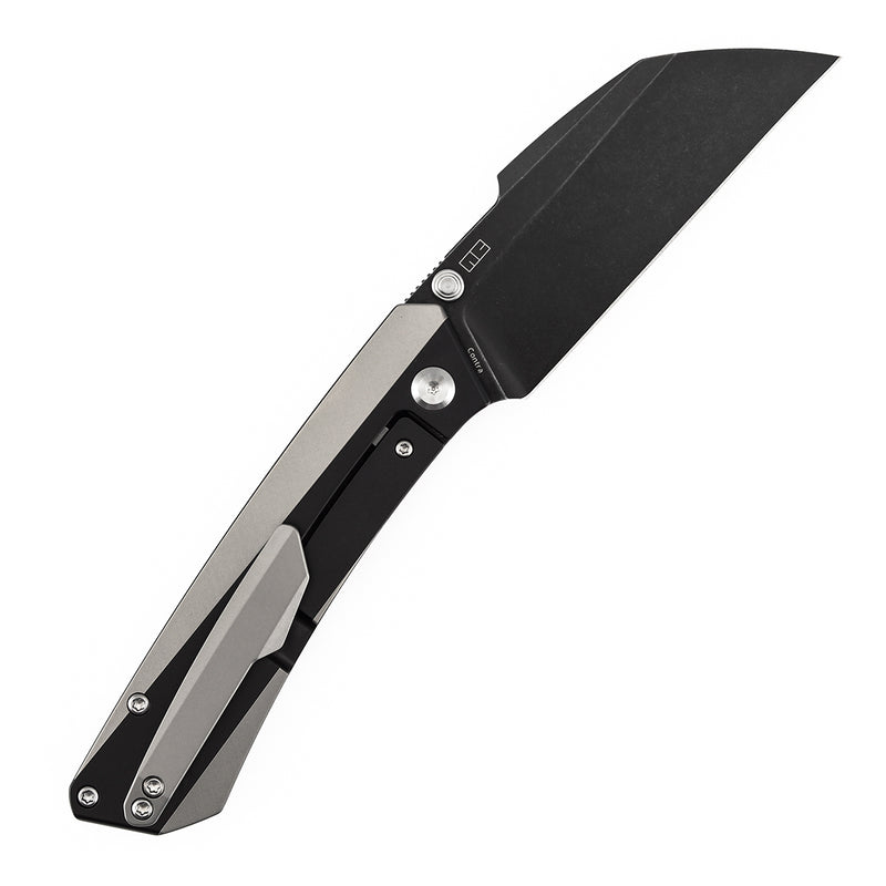 KANSEPT Contra | Thumb Stubs | Black and Plain Titanium | 3.25" Blackwash S90V | Nathan Contra Design | K1139A2