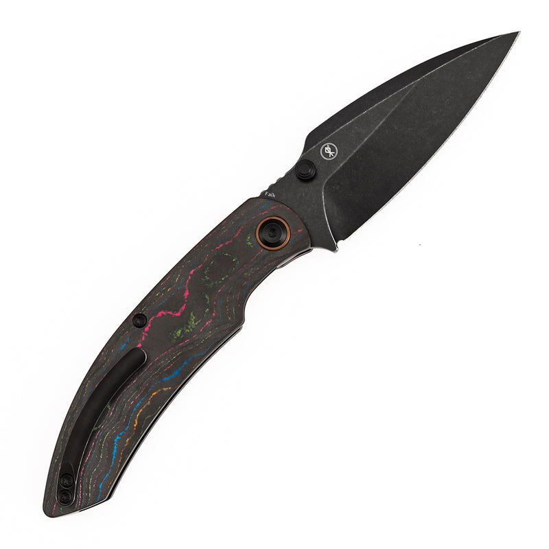 Kansept Falk | Thumb Stud | 80S Camo Carbon Fiber | 3.31" Elmax Blade | Cédric Destombes Designed | K1142A2