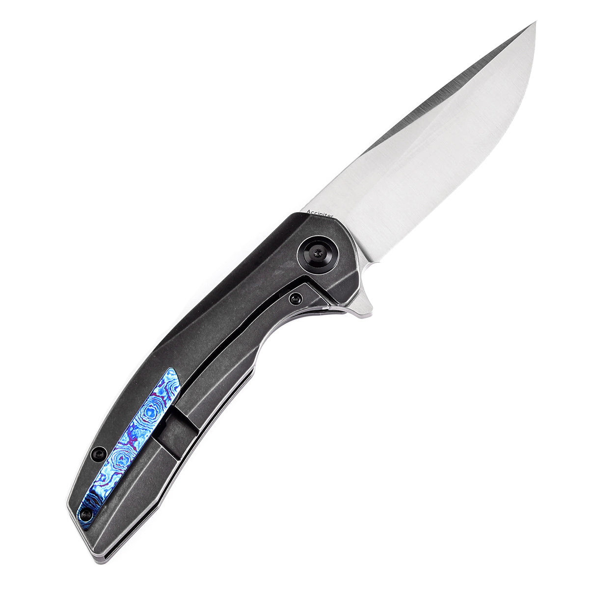 KANSEPT Accipiter Black Anodized Titanium and Timascus Handle