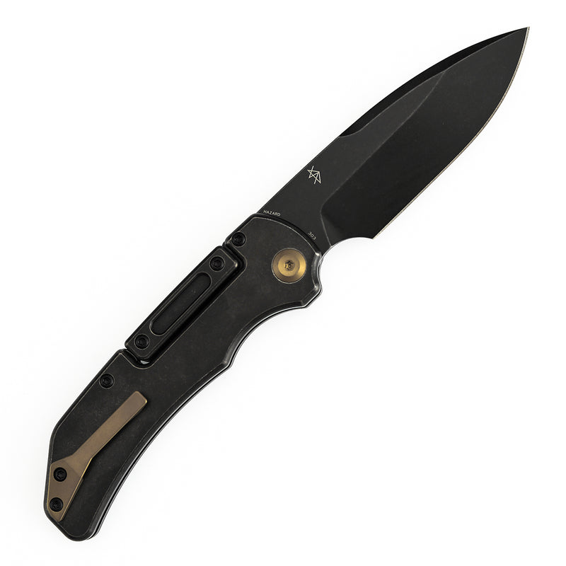 KANSEPT | Hazard | Bali Lock | Blackwash Titanium Handle | 3.63" CPM S35VN | Steven Dunnuck Designed | K1104H3