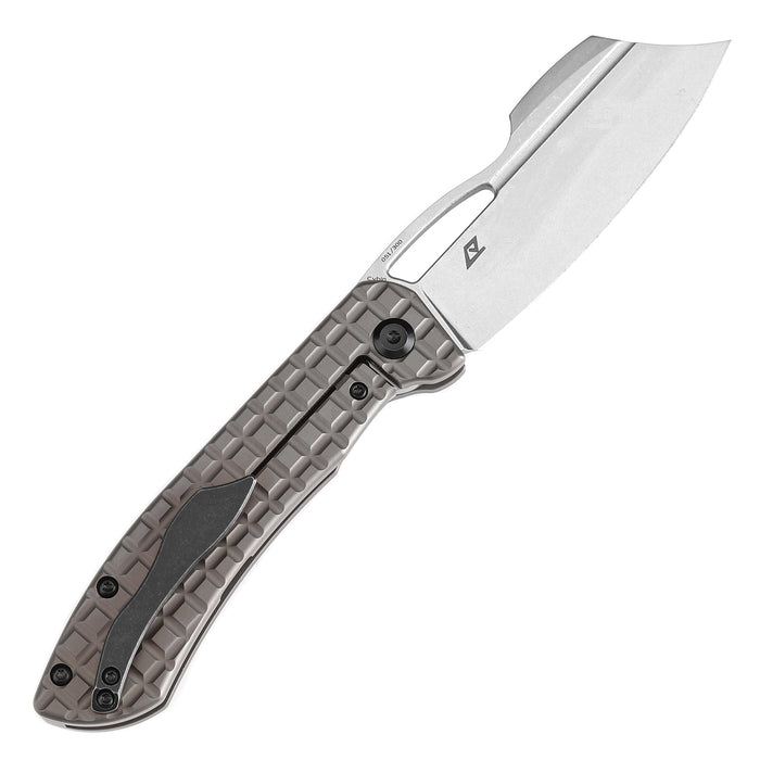 KANSEPT Cybin Thumb Hole Bronzed Anodized Titanium with Frag Pattern Handle (3.29''CPM S35VN Blade ) Edgy Bladeworks Design -K1080A1