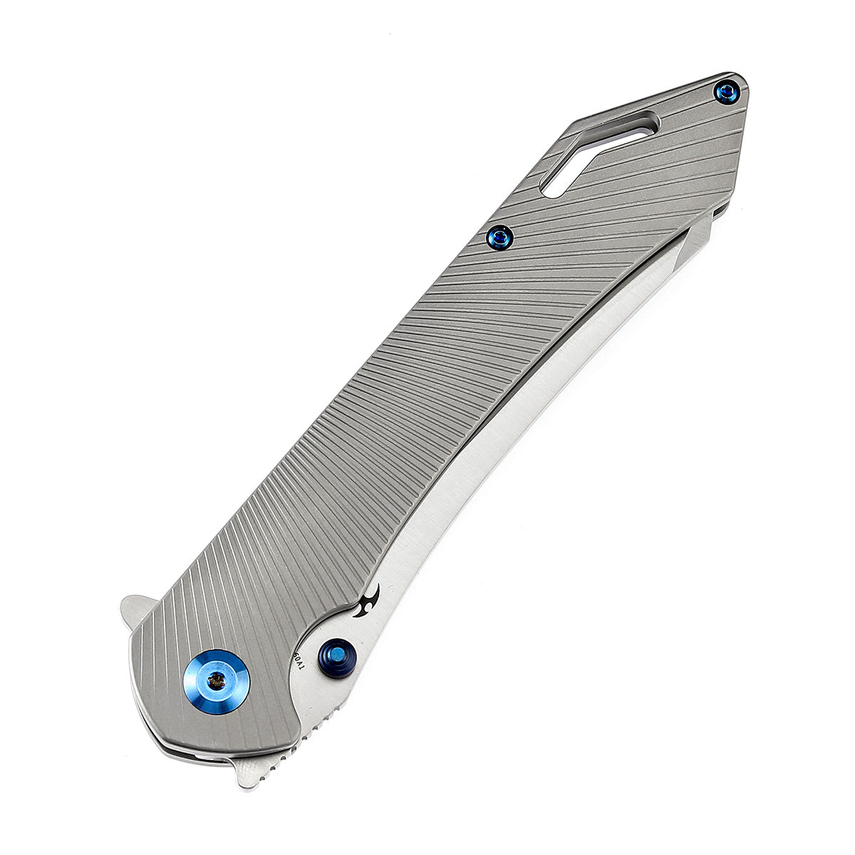 KANSEPT Colibri Tech Flipper/Thumb Hole Knife Plain Titanium