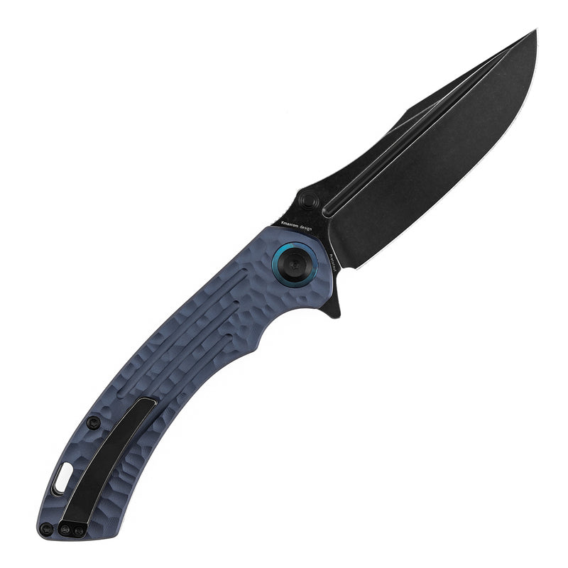 Kansept Pretatout | Purple Aluminum with Rock Texture | 3.56" CPM S35VN Blade | Kmaxrom Design | K1032A6