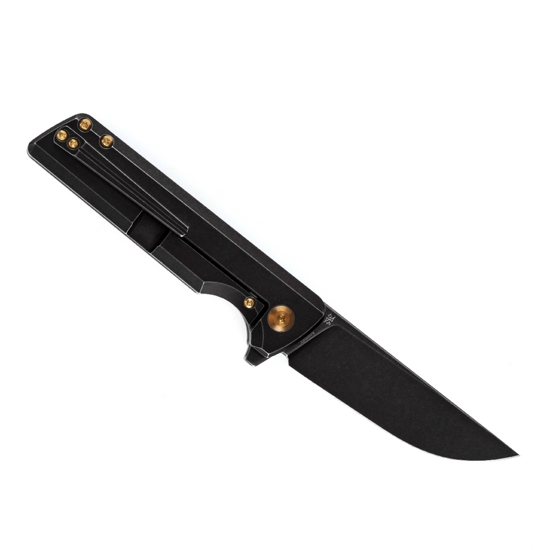 KANSEPT Anomaly Flipper Knife Stonewashed Titanium Handle (3.14''CPM-S35VN Blade) Dirk Pinkerton-K2038A2