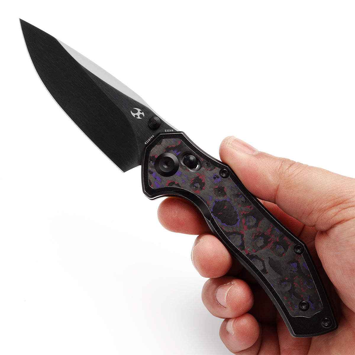 KANSEPT Apollo Cross Bar Lock Blackwash Titanium with Purple Haze