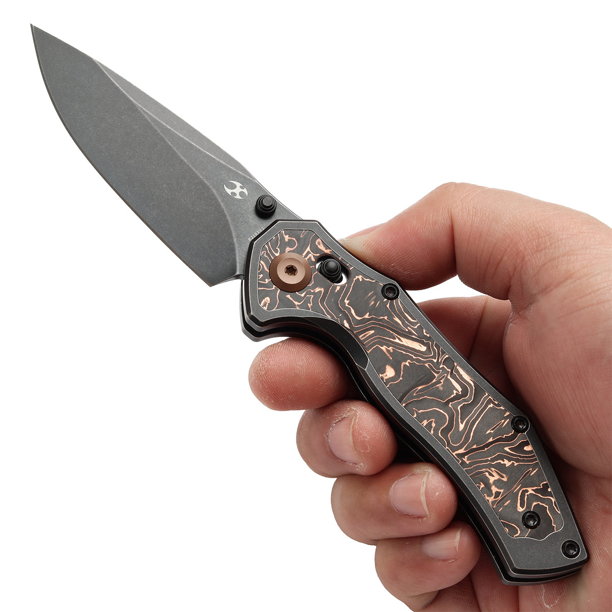 【kankankan】 KANSEPT Apollo Cross Bar Lock Blackwash Titanium with Copper
