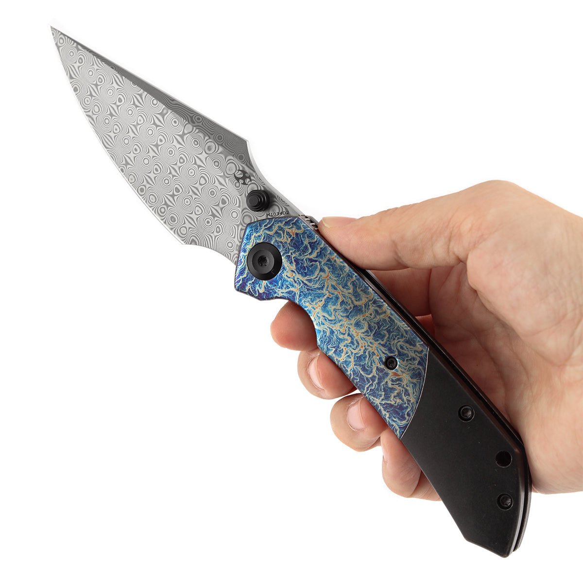 Kansept Fenrir | Liner Lock | Blackwash Titanium with Lightning