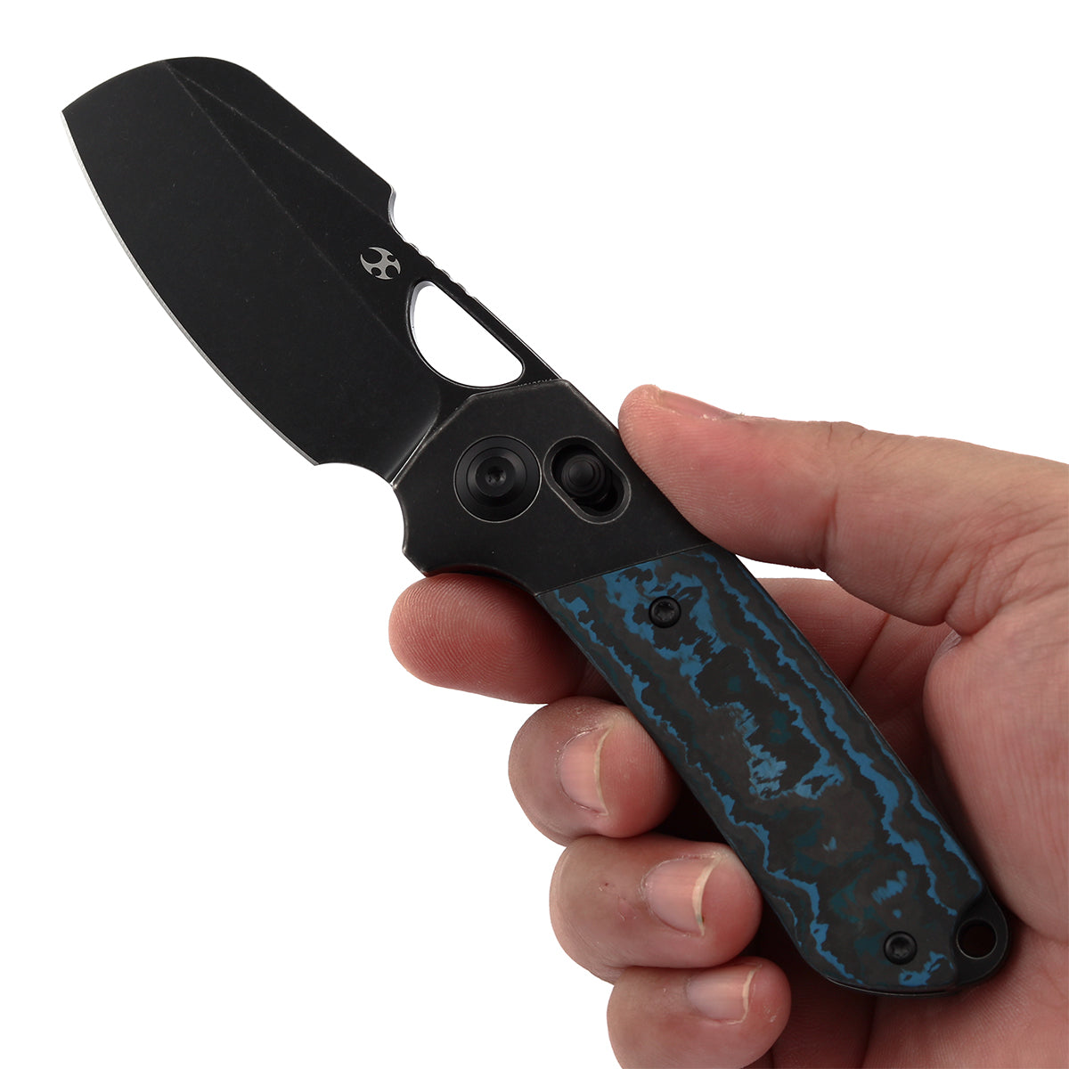 KANSEPT Nahual Crossbar Lock Knife Blackwash Titanium with Arctic