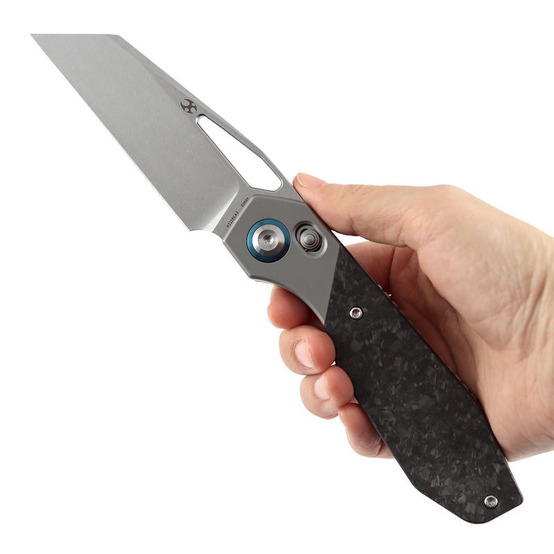Kansept QTRO | Crossbar Lock | Ti&Carbon Fiber Inlay | 3.59" Elmax Blade | Luft Concepts Designed |K1118VA3