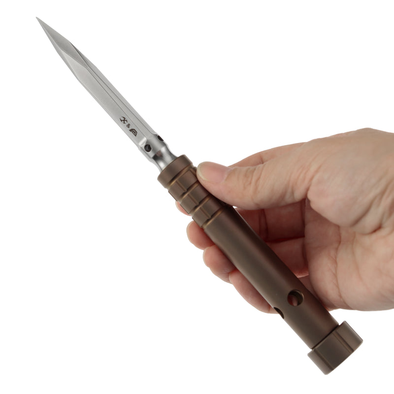 Kansept EDC Tool Stiletto G005A9 5CR13 Blade & Bronze Anodized Titanium Handle Designed by Marco Panella