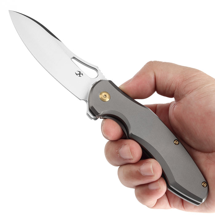 KANSEPT Echis Thumb Hole Titanium Handle (3.45''CPM S35VN Blade ) Djinn Design -K1071A1