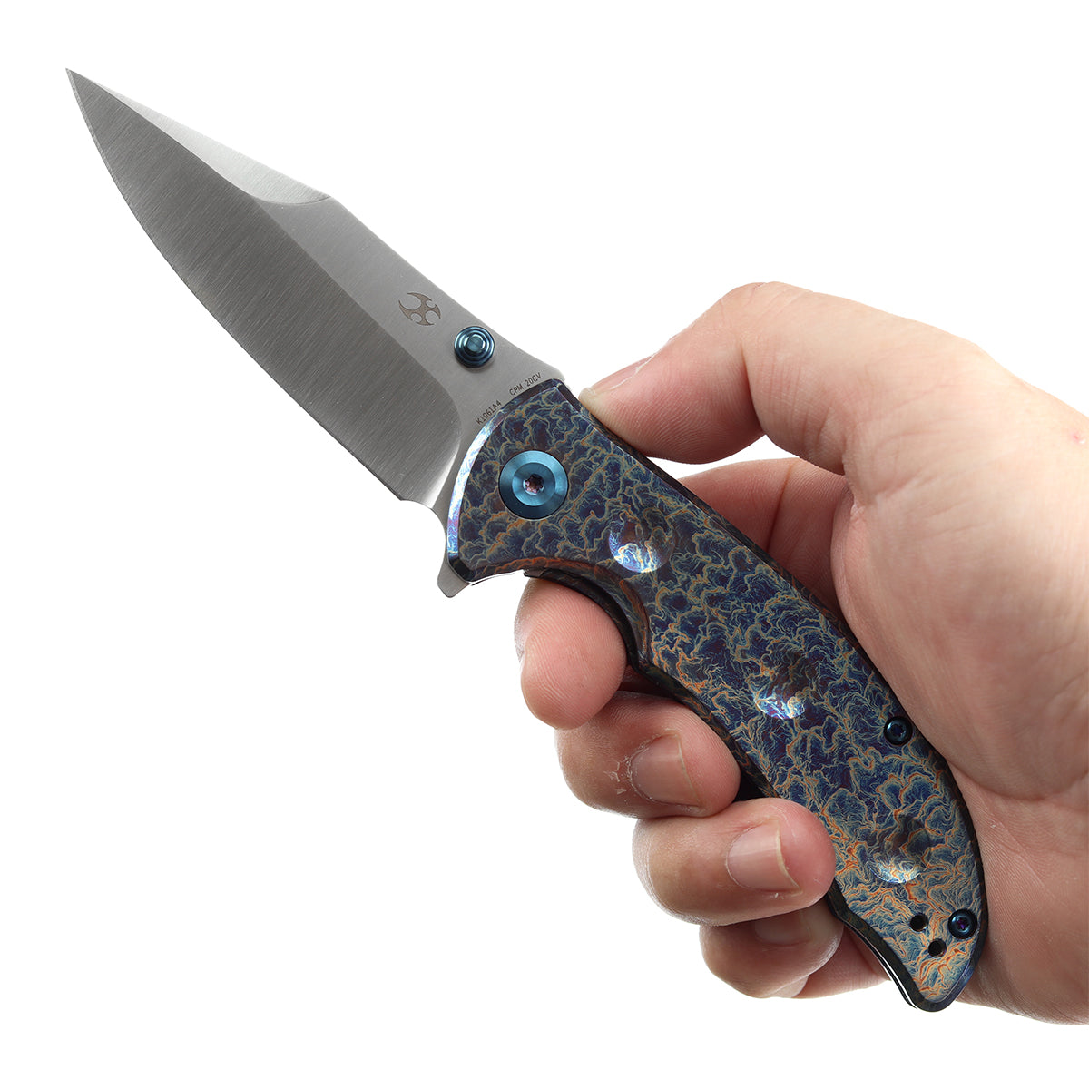 KANSEPT Rei Thumb Stub Flipper Titanium with Lightning Strike