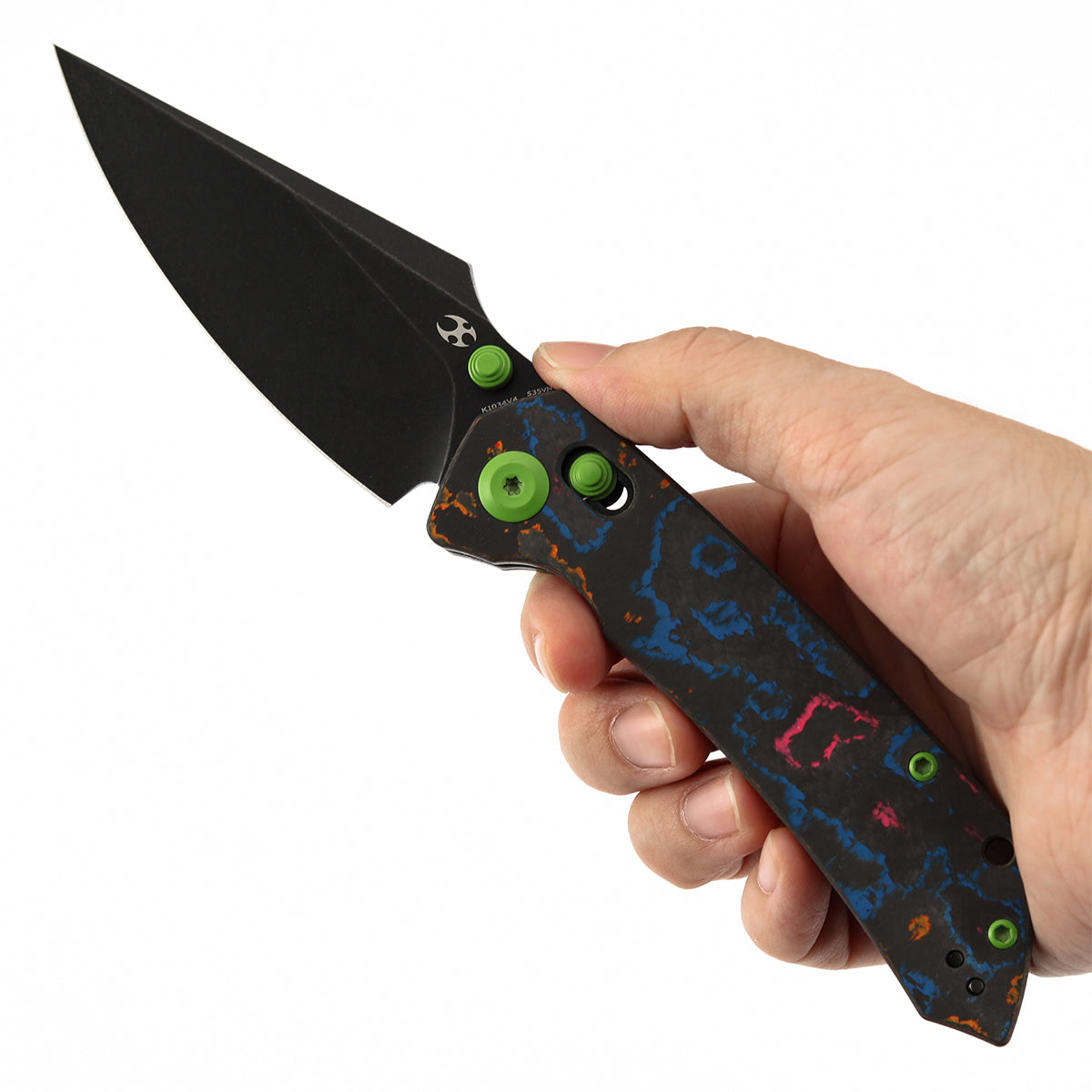 KANSEPT Fenrir Crossbar Lock Knife 80S Camo Carbon Fiber Handle
