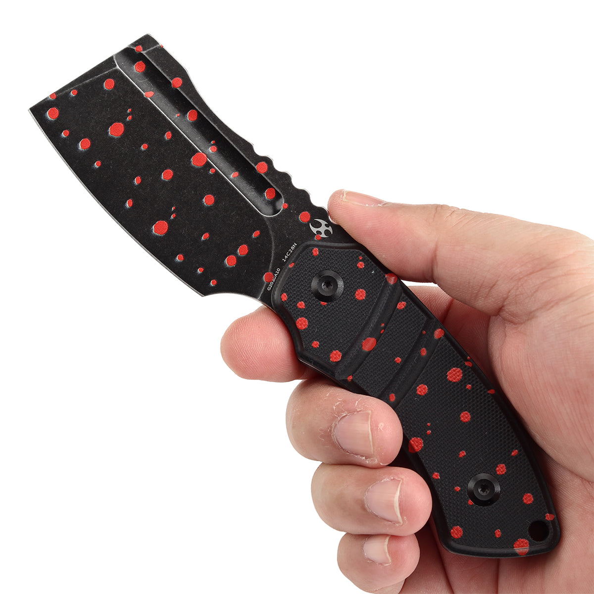 KANSEPT Korvid S Fixed Blade Black G10 with Zombie Blood Print+