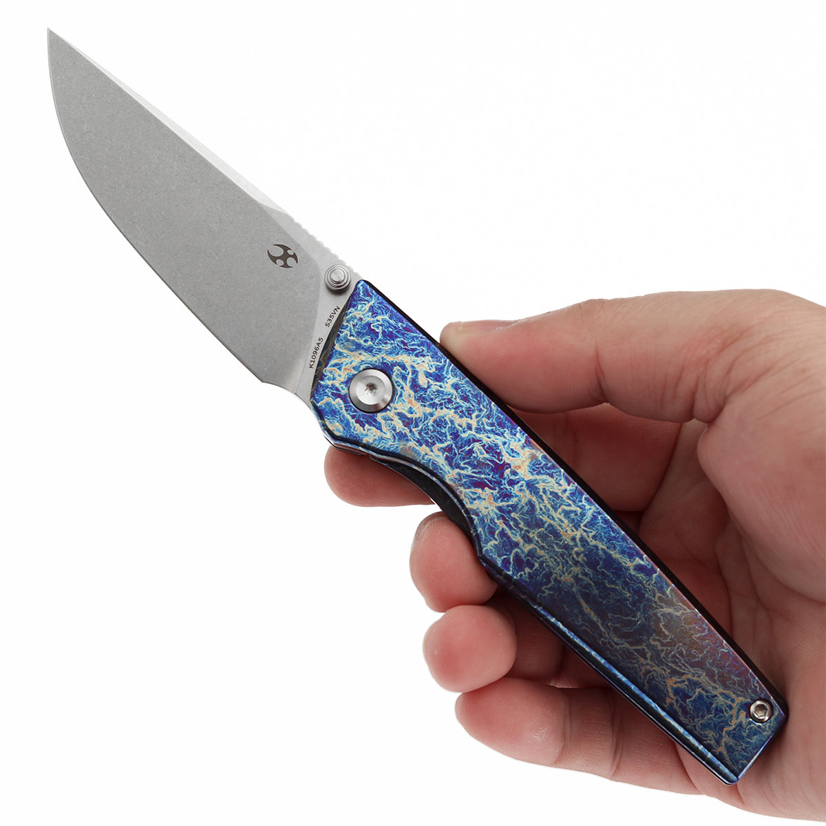 KANSEPT Chimera Thumb Stub Titanium with Lightning Strike Finish