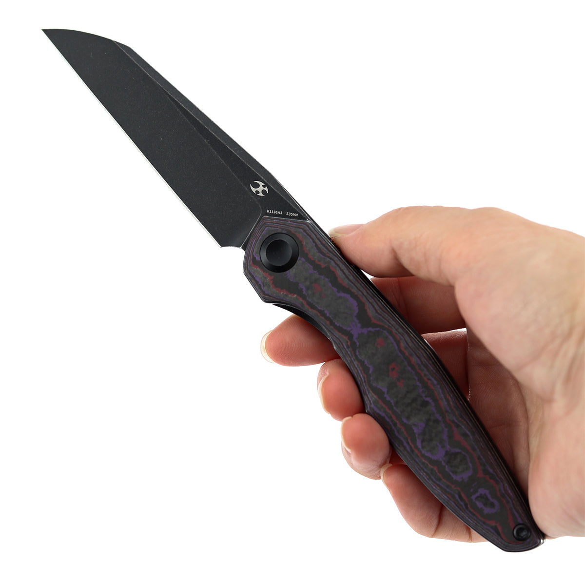Kansept Halide | Liner Lock | Purple Haze Fatcarbon | 3.2