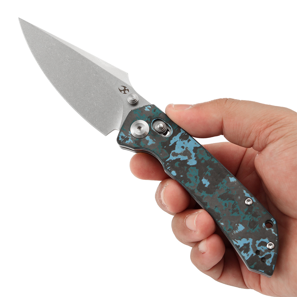 KANSEPT Fenrir Crossbar Lock Knife Arctic Storm Carbon Fiber