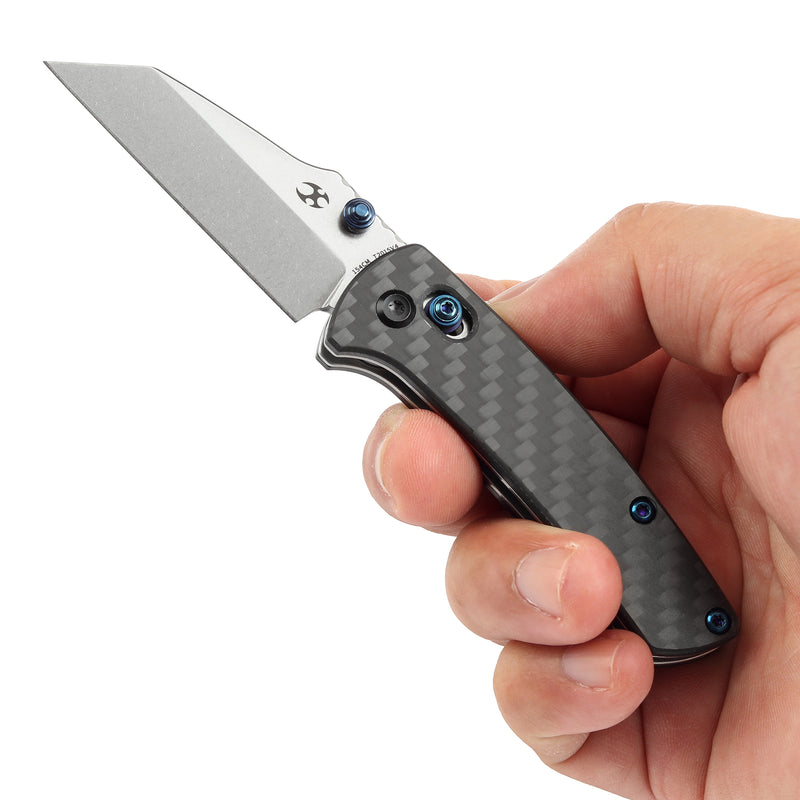 KANSEPT Little Main Street Cross Bar Lock Twill Carbon Fiber and G10 H — Kanseptknives