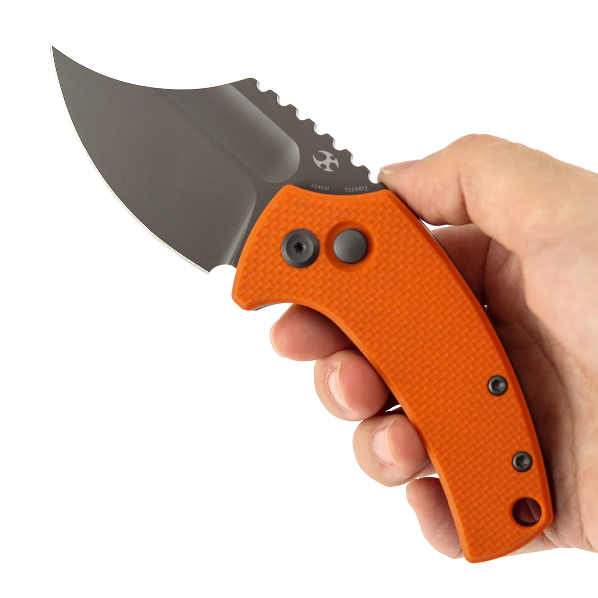 Kansept Wasp | Button Lock | Orange G10 | 2.36
