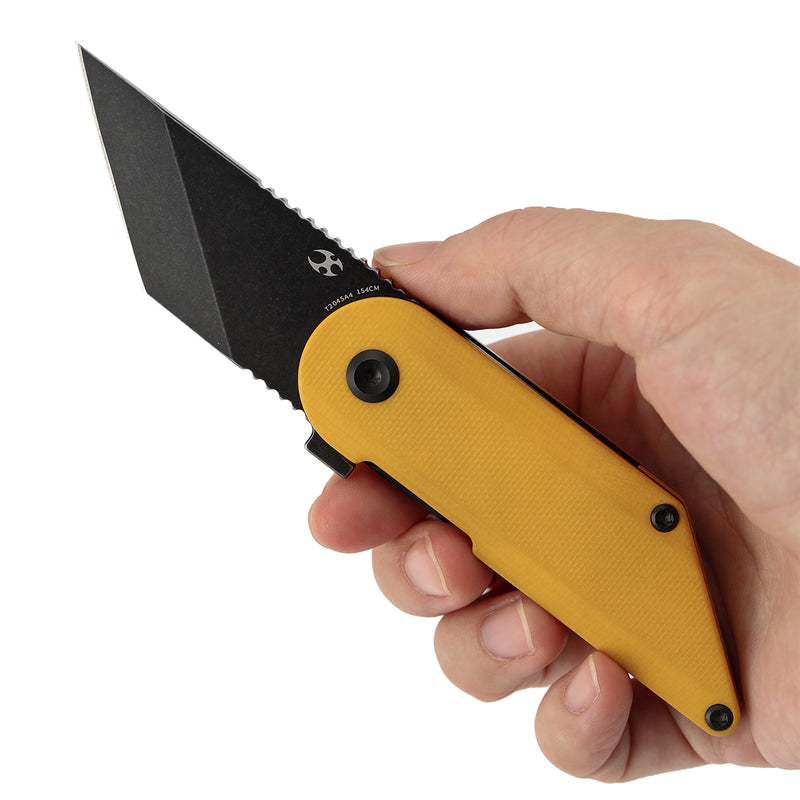 KANSEPT | Dash Liner Lock | Yellow G10 | 2.26" 154CM Blade | Pinkerton Knives | T2045A4