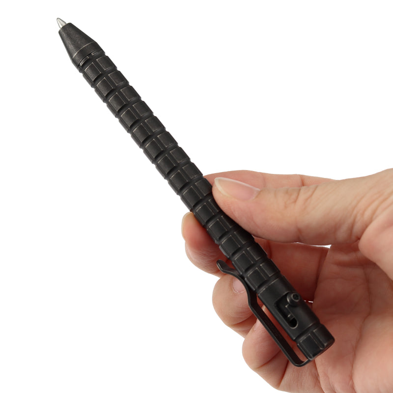 Kansept EDC Scavenger Bolt Action Blackwash Titanium Pen with Frag Pattern Designed by Kevin Passon-G013H4