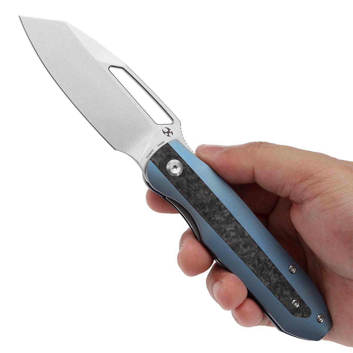 KANSEPT Thunderhead Thumb Hole Blue Titanium with Shred Carbon