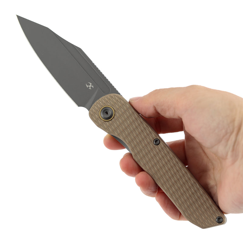 Kansept Nettle | Liner Lock | Light Sand G10 with Diamond Pattern |3.28" 154CM Blade | D. Sharon Design | T1103A5