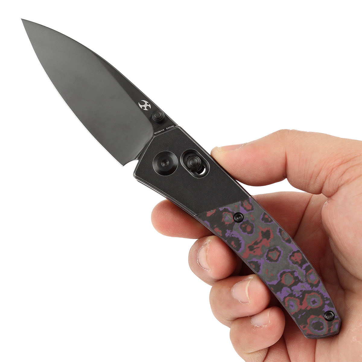 KANSEPT Dako Cross Bar Lock Blackwash Titanium with Purple Haze