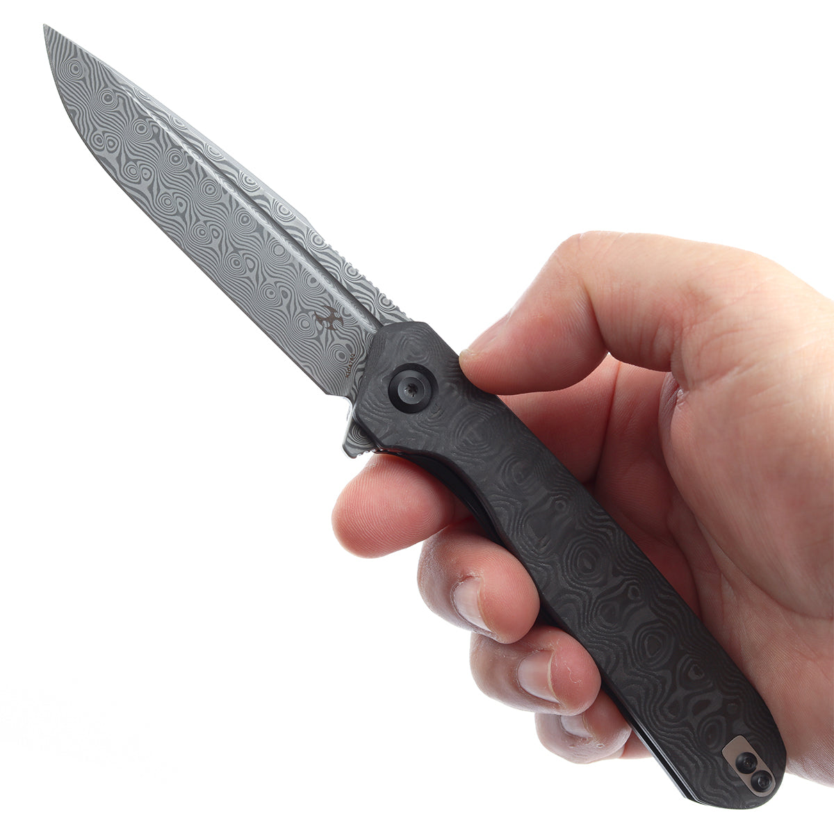 KANSEPT Qilin Flipper Black Rose Carbon Fiber Handle (3.43