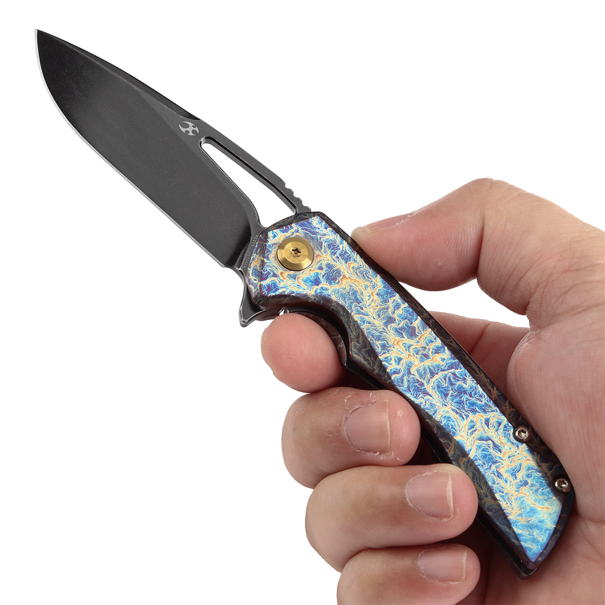 KANSEPT Mini Kryo Thumb Hole Titanium with Lightning Strike Finish
